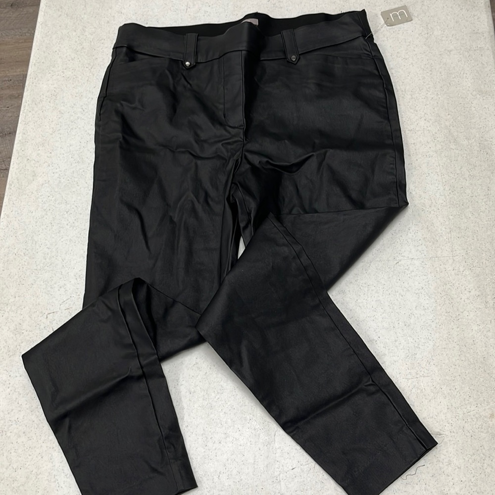 Faux leather pants